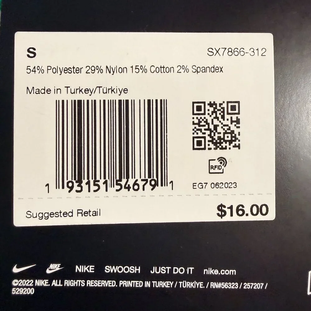 Nike Youth Elite Crew Socks Basketball Christmas/Holiday Green 5Y - 7Y NEW
